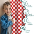 thumbnail image 3 of Blackout Kids Curtains,Red White Checkerboard Checkered Pattern Childrens Insulated Curtains Set Of 2,Bedroom Essentials,Toddler Room Decor 42"x54", 3 of 5