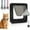 black, variant on Smart Cat Door, Microchip Cat Pet Door with 3 Collar Sensor Keys 1 Remote Control 4 Way Locking Cat Flap, RFID Collar Sensor Automatic Opening Cat Door, White