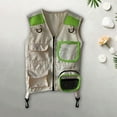 thumbnail image 6 of DOLITY Kids Explorer Vest Cargo Vest for Fishing Halloween Birthday Gift Boys Girls green, 6 of 8