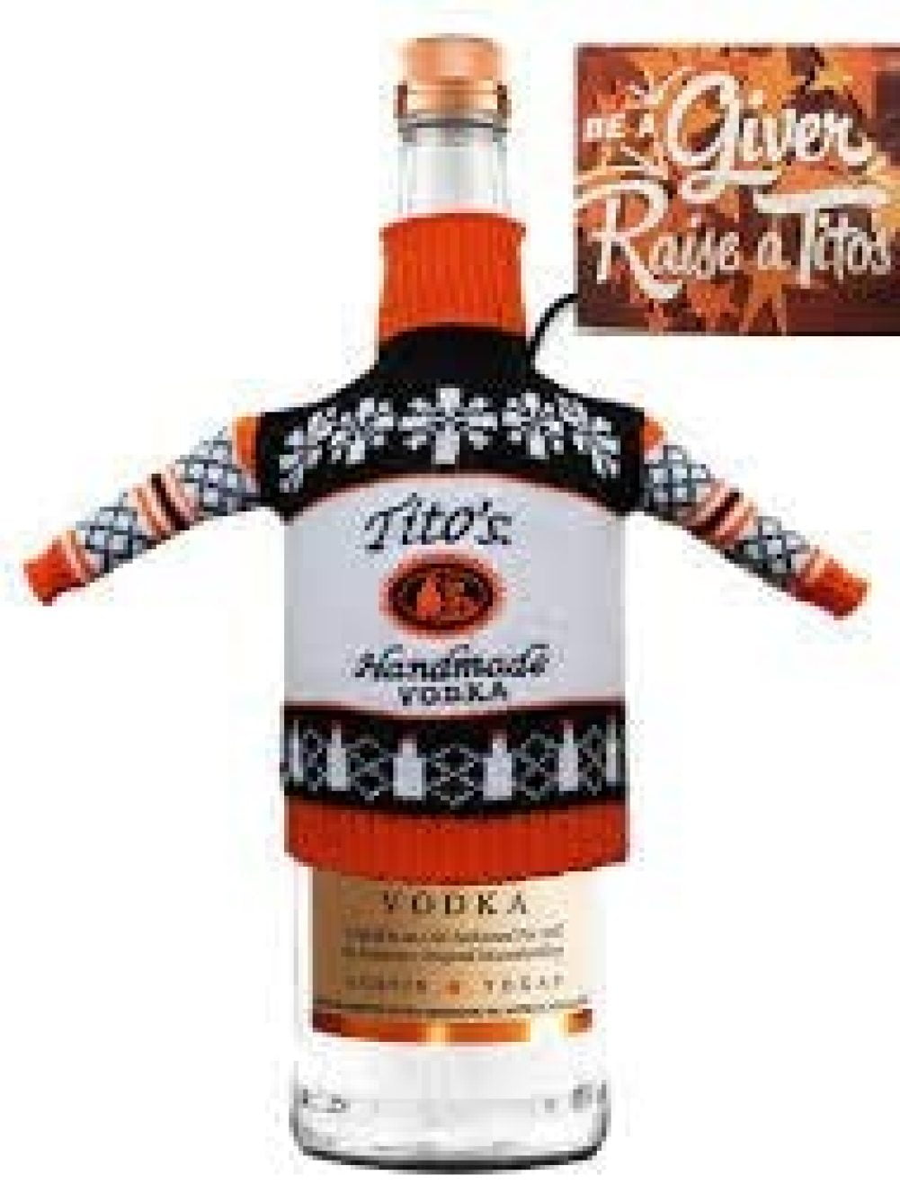 Titos White Vodka Bottle Sweater 