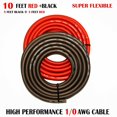 thumbnail image 2 of Paka Hand Tools Cable De Calibre Real 1/0, 5 Pies, Rojo/5 Pies, Negro, Amplificador De Potencia/Cable De Amplificador De Tierra, Rollo De Cable De 10 Pies, 2 of 2