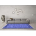 thumbnail image 3 of Ahgly Company Indoor Square Oriental Blue Industrial Area Rugs, 5' Square, 3 of 4