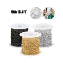 Spencer 16.4FT Stainless Steel Oval Shaped Thin Cable Link Chains for DIY Necklace Jewelry Making