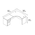 thumbnail image 2 of Bush Business Series C Elite 60W x 43D Left Hand L Desk in Cherry, 2 of 9