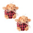 thumbnail image 5 of Dserfhy 2Pcs Mini Plaid Bear Ornaments Christmas Tree Hanging Decor Cute Bear Keychain Festive Xmas Stocking Stuffer Gifts, 5 of 8