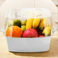 thumbnail image 3 of sruoe Draining Basket, 2 In 1 Container with Draining Basket, Fruit Vegetable Wash Basket, Kitchen Double Layered Drain Basket Bowl Washing Colander, Basket for Hosehold, Living Room, Plastic, 3 of 5