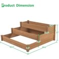 thumbnail image 2 of 3-Tier Fir Wood Raised Garden Bed Planter for Plants, Vegetables, Outdoor Gardening,Wood Horticulture Raised Garden Bed, Brown, 2 of 6