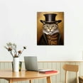 thumbnail image 3 of ONETECH  Cat Dressed Cowboy Wall Art Cute Pet Decor Animal Canvas Print Vintage Painting Canvas Cat Lover Wall Decor for Living Room Bathroom Bedroom Home, 3 of 5