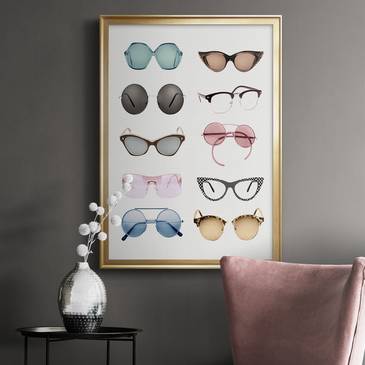 Vintage Glasses II Premium Classic Framed Print - Ready to Hang