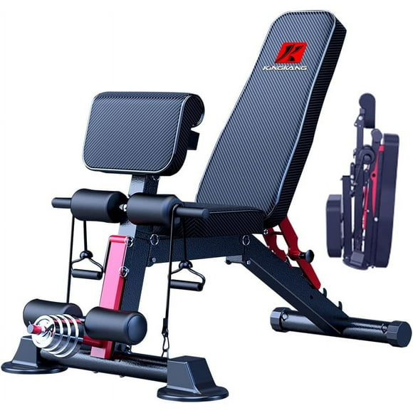 K KINGKANG Adjustable Weight Bench Utility Workout Bench for Home Gym,Foldable Incline Decline Benches for Full Body Workout,Maximum Weight 800 Lbs