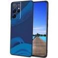 thumbnail image 1 of Compatible with Samsung Galaxy S21 Ultra Phone Case, Blue-Wave-Aesthetic-Artwork-95 Case Silicone Protective for Teen Girl Boy Case for Samsung Galaxy S21 Ultra, 1 of 1