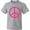 AC-Heather Grey, variant on Inktastic Pink Peace Sign Youth T-Shirt