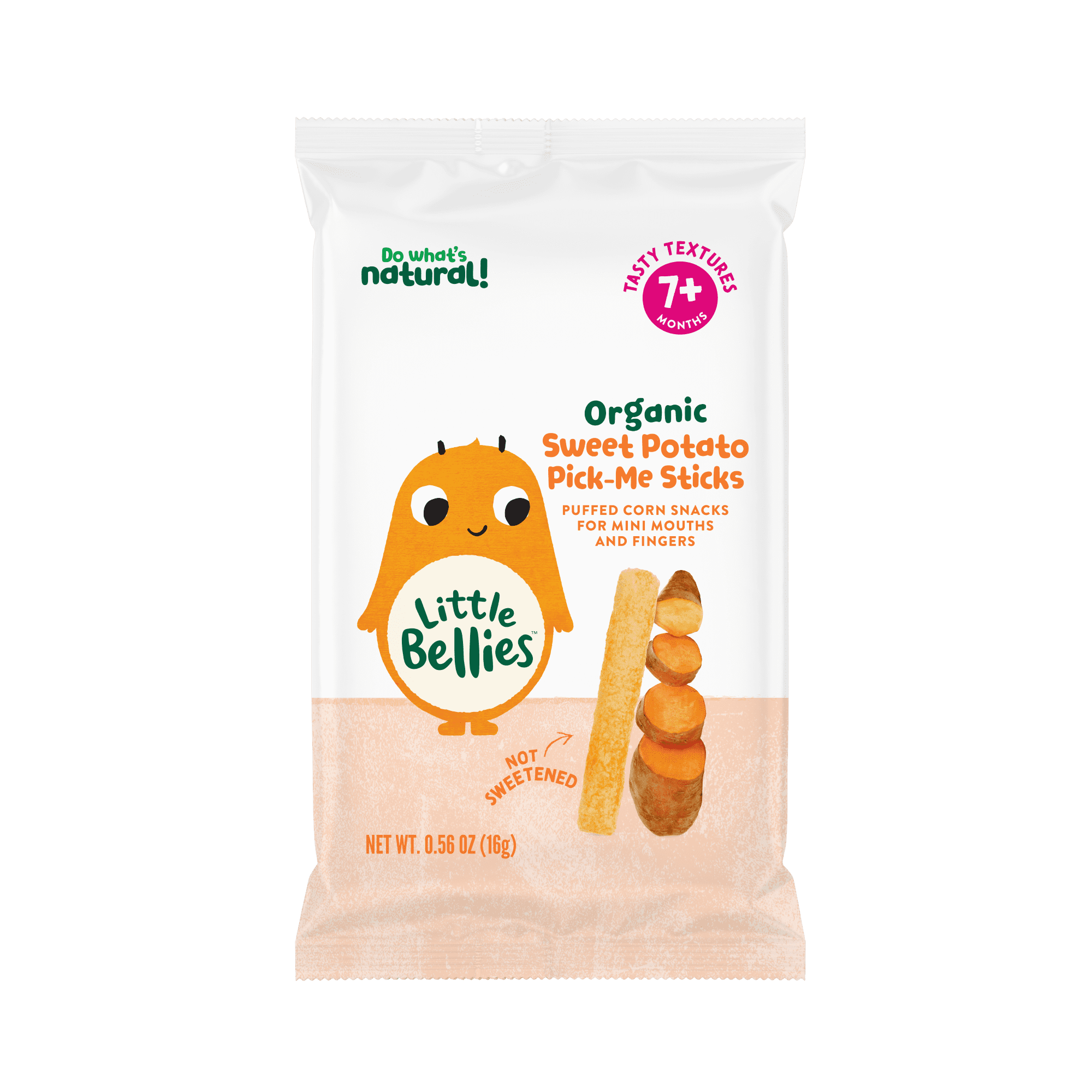 (4 pack) Little Bellies Organic Sweet Potato Pick-Me Sticks 0.56 oz Bag