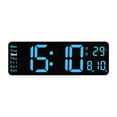 thumbnail image 1 of Reloj electrónico moderno con pantalla de temperatura de fecha Reloj de escritorio Silencioso 2 alarmas Pequeño-Azul Gloria reloj electronico, 1 of 9