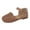 v#70Khaki175, variant on Child Girls Sandals Solid Color Huarache Ankle Strap Hollow Design Non- Flat Heel Wide For Summer Outdoor Activities Elegant Footwear,Khaki,5.5-6 Years