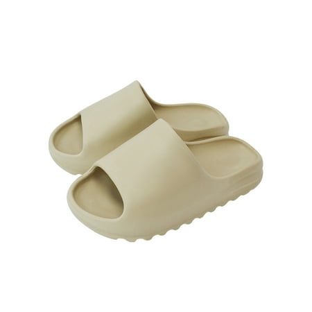 

Fangasis Unisex Summer Slippers Slip On Slides Comfort Slide Sandals Men Shower Slipper Casual Cozy Beach Flat Sandal Beige 9.5-10