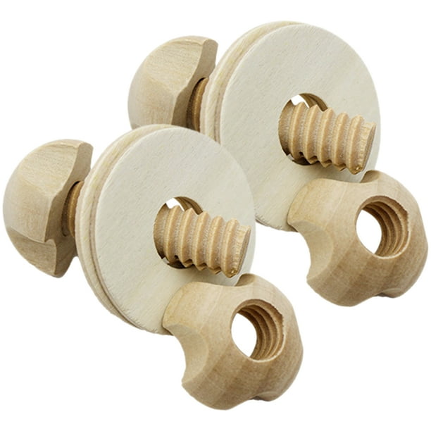 Tornillos de madera de 2 piezas tornillos de madera desmontables tornillos ajustables para suministros de madera de bricolaje