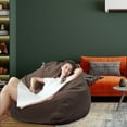 thumbnail image 5 of Bean Bag Chair Cover for Adults – Large Size, Washable, Hypoallergenic Polyester Sofa Cover (No Filler Included)(Brown,39.37x47.24 Inches), 5 of 8