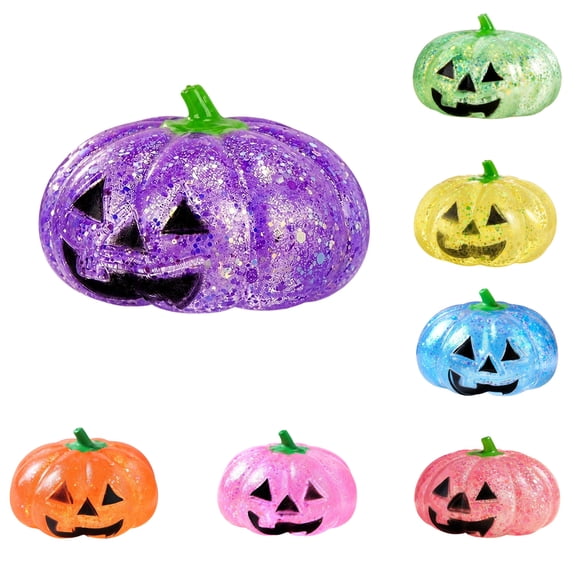 2026 New Halloween Pumpkin Dumpling - Soft Slow Rising Stress Ball - Stress Relief Dumplings for Halloween Party Favors (Purple)