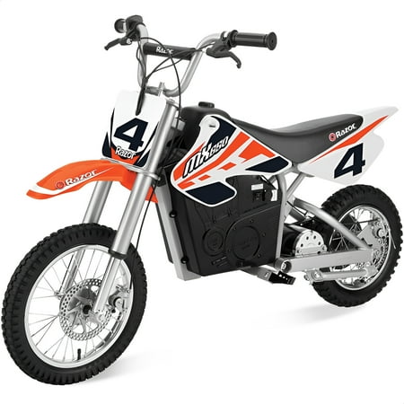 Razor MX650 Dirt Rocket Electric Bike Tuttio, Age 16+, 17 Mph, 40-Min Run, 220lb Max, Orange