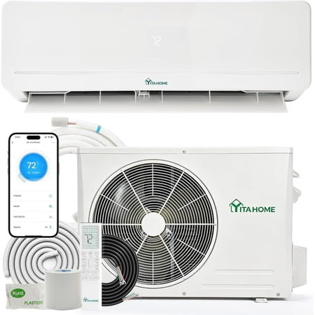Uforic 18000 BTU Mini Split AC & Heat Pump, 20 SEER2 WiFi Inverter AC Unit, Ductless Air Conditioner Works with Alexa, 230V Energy Efficient Cooling & Heating for Home Garage