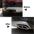 thumbnail image 4 of 2Pcs Car Rear Bumper Tail Pipe Cover Trim Decorative For A-U-D-I Q7 2016-2019 Stainless Steel, 4 of 7