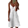 thumbnail image 1 of Summer Beach Sling Dress Casual Printed Vest Dress Soft Plus Size (Blanco 4XL) FLhrweasw Para estrenar, 1 of 4