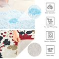 thumbnail image 4 of U-Shaped Toilet Mat Plush Bathroom Rug Mat Non Slip Bathroom Mats Red and Blacks Holly Leaves, 4 of 5