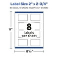 thumbnail image 6 of Avery Glossy White Rectangle Labels, 2" x 2.75", 80 Total, 6 of 9