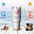 thumbnail image 4 of 18th Birthday Stainless Steel Tumbler with Handle & Straw, Birthday Gifts Cup 40 Oz, 18 Year Old Birthday Gifts for Girls, 18th Birthday Decorations for Girls, Happy 18th Birthday Gifts for Girls, 4 of 6