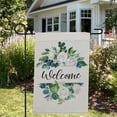 thumbnail image 3 of Northlight Mixed Florals "Welcome" Spring Outdoor Garden Flag 18" x 12.5", 3 of 5
