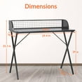 thumbnail image 3 of FDW Computer Writing Desk 39 Inch Sturdy Home Office Table, a Baffle to Keep Items From Slipping, Home Workstation, Black, 3 of 7