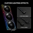 thumbnail image 3 of Thermalright TL-M12Q X3 120mm Daisy Chain Case Fans,ARGB Pc Fan Up to 2000RPM, Infinite Mirrors on Both Sides,Single Cable for Each Set of Fans Easier Installation (Black), 3 of 7