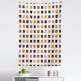 thumbnail image 1 of Fall Colors Tapestry, Geometric Design Purple and Orange Retro Abstract Digital Squares, Fabric Wall Hanging Decor for Bedroom Living Room Dorm, 5 Sizes, Eggshell and Multicolor, by Ambesonne, 1 of 1