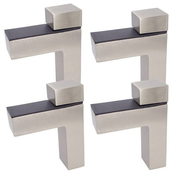 Wolfride Supports d'Étagère en Verre Réglables 4 Pcs Supports de Montage Muraux d'Étagère en Verre