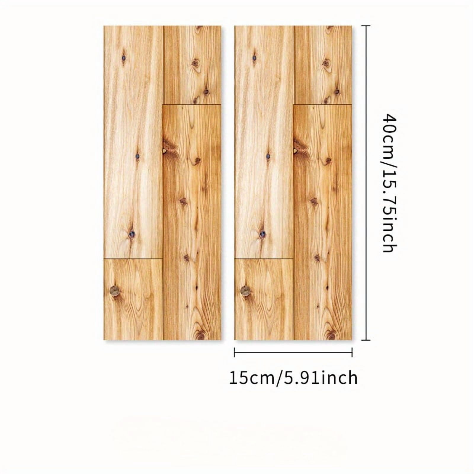 AsdQ Peel and Stick Vinyl Flooring Tiles, Thicken Self Adhesive Vinyl Floor Tiles Wood Plank Flooring (15.7-in x 5.9-in)