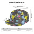thumbnail image 6 of Fotbe Geometric Flat Bill Visor Cap Classic Snapback Hat Polyester Foam Trucker Hat Trucker Cap Adjustable Baseball Cap, 6 of 9