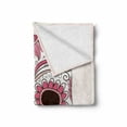 thumbnail image 2 of Sugar Skull Soft Flannel Fleece Throw Blanket, Mexican Ornaments Calavera Catrina Inspired Folkloric Art Macabre, Cozy Plush for Indoor and Outdoor Use, 70" x 90", Pink Pale Pink White, by Ambesonne, 2 of 6