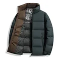 thumbnail image 1 of Chaqueta de plumón de pato de invierno para hombre, cuello alto, ligera, de lujo, para negocios, abrigo de invierno para hombre, chaqueta ligera, gruesa y cálida para hombre, 1 of 3