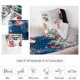 thumbnail image 4 of Christmas Snowman Throw Flannel Blanket 40x50In Pine Tree Leaf Deer Xmas Balls Navy Blue Super Soft Cozy Bed Blanket, Lightweight Plush Fuzzy Bed Throw for Bedroom Sofa Couch Living Room, 4 of 4