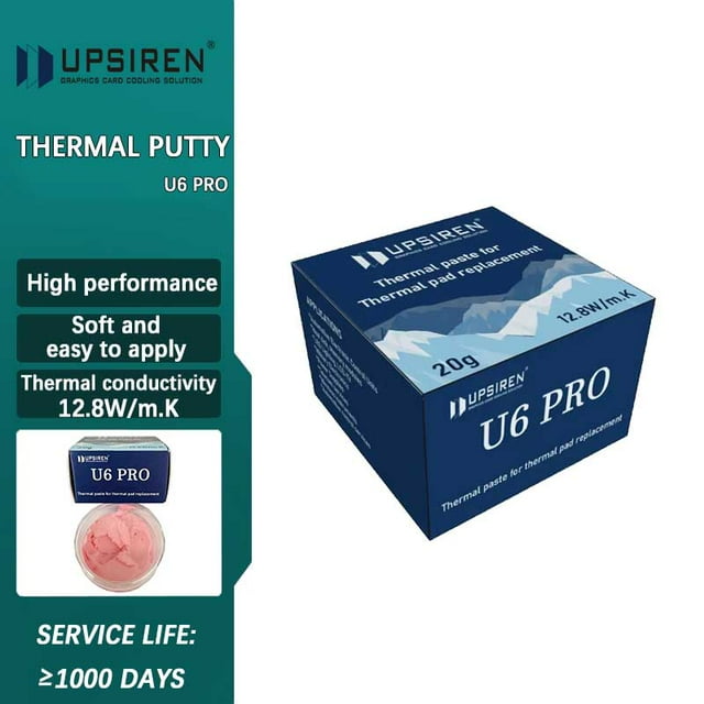 Thermal Putty U6 PRO For VGA GPU IC Processor Rapid Cooling Thermal Pad Replacement Heat Blocking Putty High Performance 50g