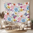 thumbnail image 2 of Colorful Floral Spring Large Tapestry for Bedroom Wall Hanging Tapestry, Country Watercolor Botanical Ceiling Backdrop Tapestries Poster Blanket Wall Decor for Teens Room Living Room Dorm 86" x 104", 2 of 8