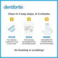 thumbnail image 4 of Dentibrite Crystals Cleaner for Removable Dental Appliances - Invisalign Aligners, Retainers, Guards, Dentures, Trays/Aligners - Odor Bacteria Remover - No Persulfates or Dyes - 30ct - Made in USA, 4 of 5