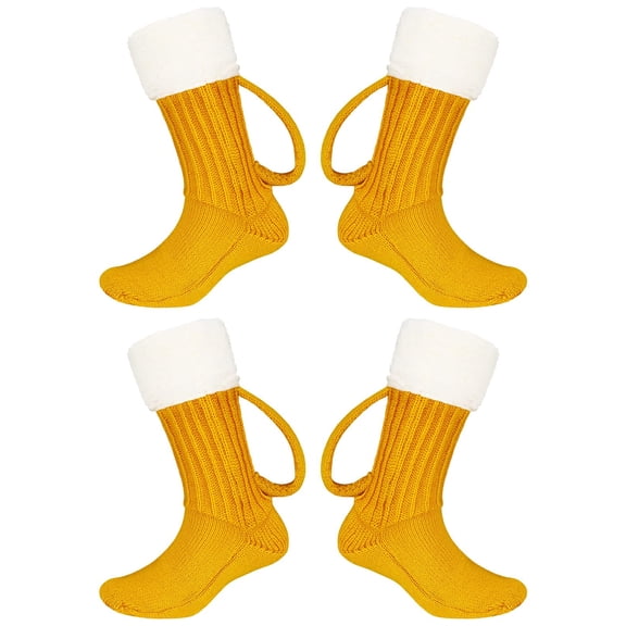 Beer Socks, Crazy Funny Sock Novelty Beer Lovers Knit, Winter Warm Feet Sock For Christmas Birthday Valentines Day White Elephant Gifts
