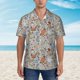 thumbnail image 2 of Balery Funny Chicken Camisas hawaianas de manga corta para hombre, camisas playeras de corte holgado, camisas de vacaciones con botones,Small, 2 of 7