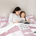 thumbnail image 5 of Manfei Woodland Animal Bedding Comforter Set,Rustic Hunting Twin Comforter Sets,Bear Deer Silhouette Bedding Set For Teens,Luxury Bedroom Decor Reversible,2pcs, 5 of 8