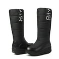 thumbnail image 4 of Mepaouo Waterproof Snow Boots for Women Mid Wide Calf Platform Outdoor Walking Winter Boots(Black,5.5), 4 of 7