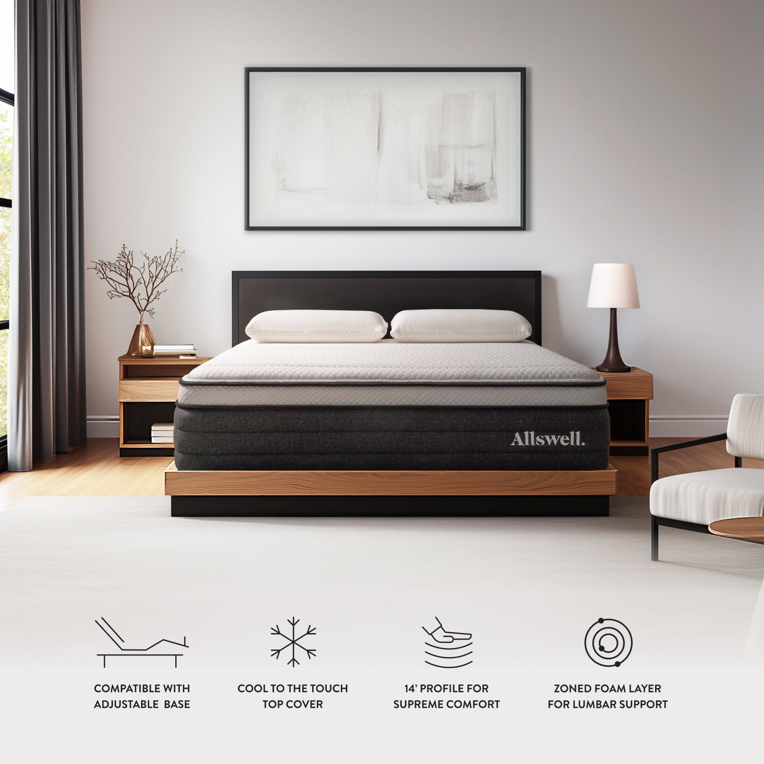 The Allswell Relax 14" Hybrid Mattress, Twin