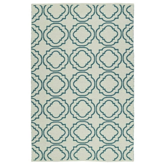 Kaleen Brisa Cream & Teal Indoor/Outdoor Area Rug