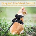 thumbnail image 3 of Arnés para gatos con correa, arnés transpirable para gatitos y rayas reflectantes, chaleco ajustable para perros pequeños, negro L, collar de animales fácil de poner para Ra persa, 3 of 5